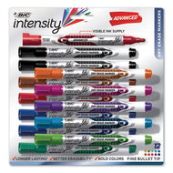 BIC® wholesale. BIC Intensity Pocket-style Advanced Dry Erase Marker, Medium Bullet Tip, Assorted, Dozen. HSD Wholesale: Janitorial Supplies, Breakroom Supplies, Office Supplies.