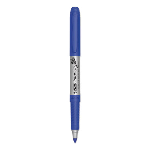 BIC® wholesale. BIC Intensity Permanent Marker, Fine Bullet Tip, Deep Sea Blue, Dozen. HSD Wholesale: Janitorial Supplies, Breakroom Supplies, Office Supplies.