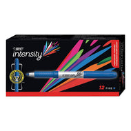 BIC® wholesale. BIC Intensity Permanent Marker, Fine Bullet Tip, Deep Sea Blue, Dozen. HSD Wholesale: Janitorial Supplies, Breakroom Supplies, Office Supplies.