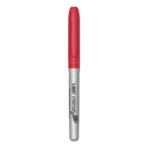 BIC® wholesale. BIC Intensity Permanent Marker, Fine Bullet Tip, Rambunctious Red, Dozen. HSD Wholesale: Janitorial Supplies, Breakroom Supplies, Office Supplies.