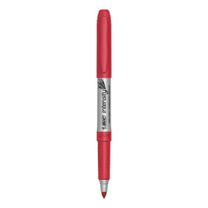 BIC® wholesale. BIC Intensity Permanent Marker, Fine Bullet Tip, Rambunctious Red, Dozen. HSD Wholesale: Janitorial Supplies, Breakroom Supplies, Office Supplies.
