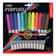 BIC® wholesale. BIC Intensity Permanent Marker, Fine Bullet Tip, Assorted Colors, 12-set. HSD Wholesale: Janitorial Supplies, Breakroom Supplies, Office Supplies.