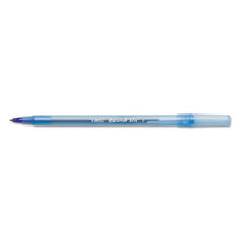 Load image into Gallery viewer, BIC® wholesale. BIC Round Stic Xtra Precision Stick Ballpoint Pen, 0.8 Mm, Blue Ink, Tran Blue Barrel, Dozen. HSD Wholesale: Janitorial Supplies, Breakroom Supplies, Office Supplies.