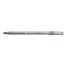 Load image into Gallery viewer, BIC® wholesale. BIC Round Stic Xtra Precision Stick Ballpoint Pen, 0.8 Mm, Black Ink, Smoke Barrel, Dozen. HSD Wholesale: Janitorial Supplies, Breakroom Supplies, Office Supplies.