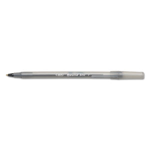 BIC® wholesale. BIC Round Stic Xtra Precision Stick Ballpoint Pen, 0.8 Mm, Black Ink, Smoke Barrel, Dozen. HSD Wholesale: Janitorial Supplies, Breakroom Supplies, Office Supplies.