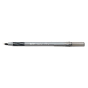 BIC® wholesale. BIC Round Stic Grip Xtra Comfort Stick Ballpoint Pen, 1.2mm, Black Ink, Gray Barrel, Dozen. HSD Wholesale: Janitorial Supplies, Breakroom Supplies, Office Supplies.