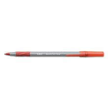 Load image into Gallery viewer, BIC® wholesale. BIC Round Stic Grip Xtra Comfort Stick Ballpoint Pen, 1.2mm, Red Ink, Gray Barrel, Dozen. HSD Wholesale: Janitorial Supplies, Breakroom Supplies, Office Supplies.