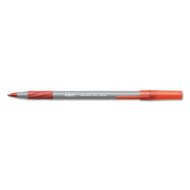 BIC® wholesale. BIC Round Stic Grip Xtra Comfort Stick Ballpoint Pen, 1.2mm, Red Ink, Gray Barrel, Dozen. HSD Wholesale: Janitorial Supplies, Breakroom Supplies, Office Supplies.