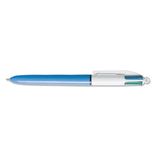 Load image into Gallery viewer, BIC® wholesale. BIC 4-color Retractable Ballpoint Pen, 1 Mm, Black-blue-green-red Ink, Blue Barrel, 3-pack. HSD Wholesale: Janitorial Supplies, Breakroom Supplies, Office Supplies.