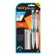 BIC® wholesale. BIC Velocity Max Pencil, 0.7 Mm, Hb (#2.5), Black Lead, Assorted Barrel Colors, 2-pack. HSD Wholesale: Janitorial Supplies, Breakroom Supplies, Office Supplies.