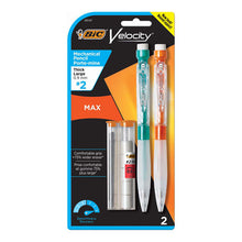 Load image into Gallery viewer, BIC® wholesale. BIC Velocity Max Pencil, 0.9 Mm, Hb (#2), Black Lead, Assorted Barrel Colors, 2-pack. HSD Wholesale: Janitorial Supplies, Breakroom Supplies, Office Supplies.