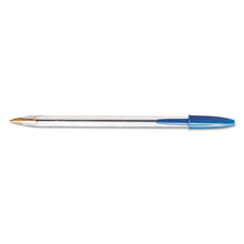 Load image into Gallery viewer, BIC® wholesale. BIC Cristal Xtra Smooth Stick Ballpoint Pen, 1mm, Blue Ink, Clear Barrel, Dozen. HSD Wholesale: Janitorial Supplies, Breakroom Supplies, Office Supplies.