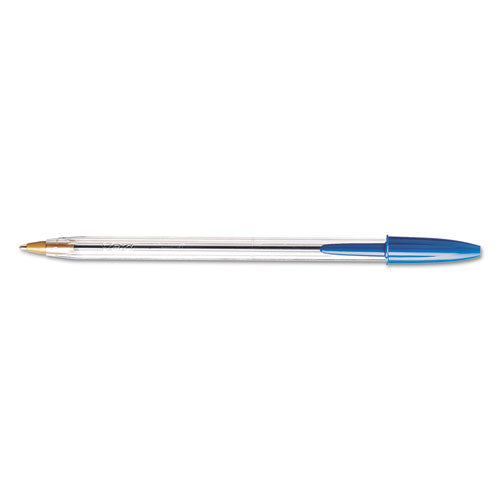 BIC® wholesale. BIC Cristal Xtra Smooth Stick Ballpoint Pen, 1mm, Blue Ink, Clear Barrel, Dozen. HSD Wholesale: Janitorial Supplies, Breakroom Supplies, Office Supplies.