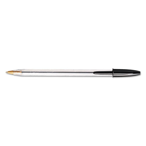 BIC® wholesale. BIC Cristal Xtra Smooth Stick Ballpoint Pen, 1mm, Black Ink, Clear Barrel, Dozen. HSD Wholesale: Janitorial Supplies, Breakroom Supplies, Office Supplies.