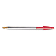 Load image into Gallery viewer, BIC® wholesale. BIC Cristal Xtra Smooth Stick Ballpoint Pen, 1mm, Red Ink, Clear Barrel, Dozen. HSD Wholesale: Janitorial Supplies, Breakroom Supplies, Office Supplies.