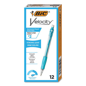 BIC® wholesale. BIC Velocity Original Mechanical Pencil, 0.9 Mm, Hb (#2.5), Black Lead, Turquoise Barrel, Dozen. HSD Wholesale: Janitorial Supplies, Breakroom Supplies, Office Supplies.