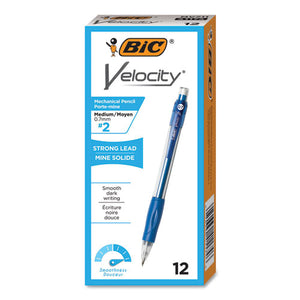 BIC® wholesale. BIC Velocity Original Mechanical Pencil, 0.7 Mm, Hb (#2.5), Black Lead, Blue Barrel, Dozen. HSD Wholesale: Janitorial Supplies, Breakroom Supplies, Office Supplies.