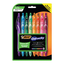 Load image into Gallery viewer, BIC® wholesale. BIC Gel-Ocity Quick Dry Retractable Gel Pen, 0.7mm, Assorted Ink-barrel, 8-pack. HSD Wholesale: Janitorial Supplies, Breakroom Supplies, Office Supplies.