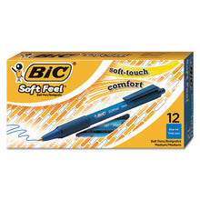 Load image into Gallery viewer, BIC® wholesale. BIC Soft Feel Retractable Ballpoint Pen, Medium 1mm, Blue Ink-barrel, Dozen. HSD Wholesale: Janitorial Supplies, Breakroom Supplies, Office Supplies.