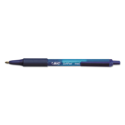 BIC® wholesale. BIC Soft Feel Retractable Ballpoint Pen, Medium 1mm, Blue Ink-barrel, Dozen. HSD Wholesale: Janitorial Supplies, Breakroom Supplies, Office Supplies.