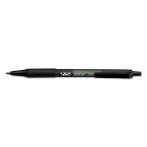 BIC® wholesale. BIC Soft Feel Retractable Ballpoint Pen, Medium 1mm, Black Ink-barrel, Dozen. HSD Wholesale: Janitorial Supplies, Breakroom Supplies, Office Supplies.