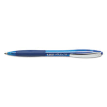 Load image into Gallery viewer, BIC® wholesale. BIC Atlantis Retractable Ballpoint Pen, Medium 1mm, Blue Ink-barrel, Dozen. HSD Wholesale: Janitorial Supplies, Breakroom Supplies, Office Supplies.