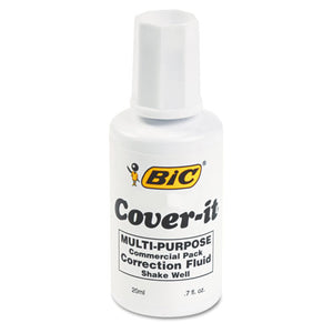 BIC® wholesale. BIC Cover-it Correction Fluid, 20 Ml Bottle, White. HSD Wholesale: Janitorial Supplies, Breakroom Supplies, Office Supplies.