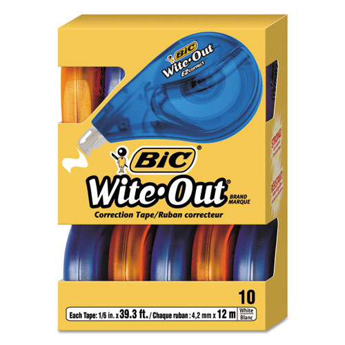 BIC® wholesale. BIC Wite-out Ez Correct Correction Tape Value Pack, Non-refillable, 1-6" X 472", 10-box. HSD Wholesale: Janitorial Supplies, Breakroom Supplies, Office Supplies.