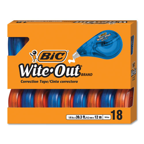 BIC® wholesale. BIC Wite-out Ez Correct Correction Tape Value Pack, Non-refillable, 1-6" X 472", 18-pack. HSD Wholesale: Janitorial Supplies, Breakroom Supplies, Office Supplies.