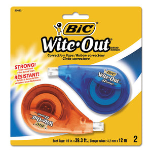 BIC® wholesale. BIC Wite-out Ez Correct Correction Tape, Non-refillable, 1-6" X 472", 2-pack. HSD Wholesale: Janitorial Supplies, Breakroom Supplies, Office Supplies.