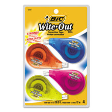 Load image into Gallery viewer, BIC® wholesale. BIC Wite-out Ez Correct Correction Tape, Non-refillable, 1-6&quot; X 400&quot;, 4-pack. HSD Wholesale: Janitorial Supplies, Breakroom Supplies, Office Supplies.