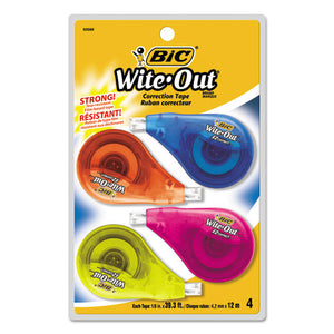 BIC® wholesale. BIC Wite-out Ez Correct Correction Tape, Non-refillable, 1-6" X 400", 4-pack. HSD Wholesale: Janitorial Supplies, Breakroom Supplies, Office Supplies.