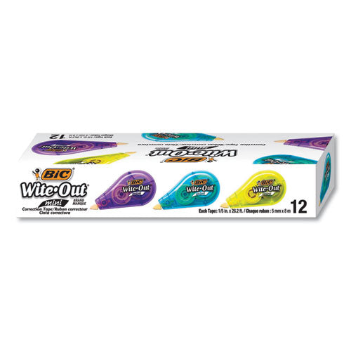 BIC® wholesale. BIC Wite-out Brand Mini Correction Tape, Non-refillable, 1-5" W X 26.2 Ft, Assorted. HSD Wholesale: Janitorial Supplies, Breakroom Supplies, Office Supplies.