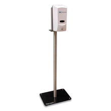 Load image into Gallery viewer, BK Resources wholesale. Hand Sanitizer Stand With Hands Free Dispenser, 1,000 Ml, 12 X 16 X 51, Silver-white-black. HSD Wholesale: Janitorial Supplies, Breakroom Supplies, Office Supplies.