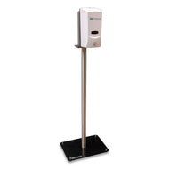 BK Resources wholesale. Hand Sanitizer Stand With Hands Free Dispenser, 1,000 Ml, 12 X 16 X 51, Silver-white-black. HSD Wholesale: Janitorial Supplies, Breakroom Supplies, Office Supplies.