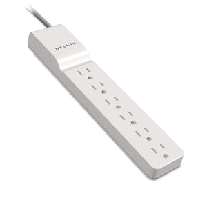 Belkin® wholesale. Home-office Surge Protector, 6 Outlets, 4 Ft Cord, 720 Joules, White. HSD Wholesale: Janitorial Supplies, Breakroom Supplies, Office Supplies.