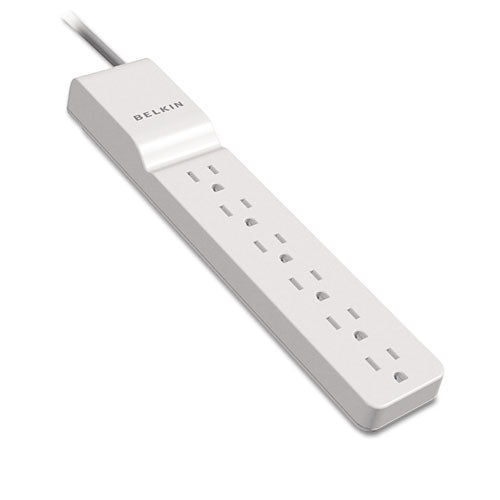 Belkin® wholesale. Home-office Surge Protector, 6 Outlets, 4 Ft Cord, 720 Joules, White. HSD Wholesale: Janitorial Supplies, Breakroom Supplies, Office Supplies.