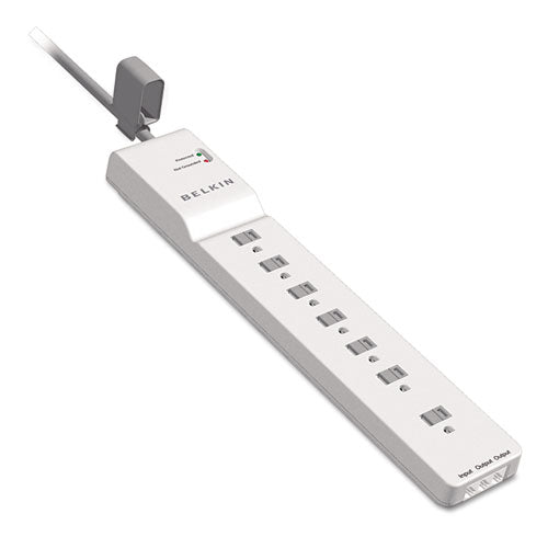 Belkin® wholesale. Home-office Surge Protector, 7 Outlets, 6 Ft Cord, 2320 Joules, White. HSD Wholesale: Janitorial Supplies, Breakroom Supplies, Office Supplies.