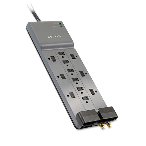 Belkin® wholesale. Professional Series Surgemaster Surge Protector, 12 Outlets, 8 Ft Cord. HSD Wholesale: Janitorial Supplies, Breakroom Supplies, Office Supplies.