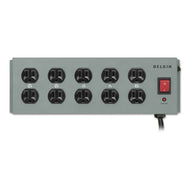 Belkin® wholesale. Metal Surgemaster Surge Protector, 10 Outlets, 15 Ft Cord, 885 Joules, Dark Gray. HSD Wholesale: Janitorial Supplies, Breakroom Supplies, Office Supplies.