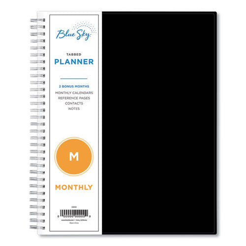Blue Sky® wholesale. Barcelona Monthly Planner, 10 X 8, Black Cover, 2021. HSD Wholesale: Janitorial Supplies, Breakroom Supplies, Office Supplies.
