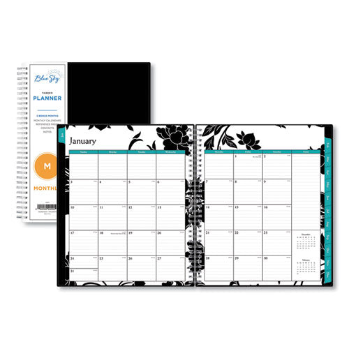 Blue Sky® wholesale. Barcelona Monthly Planner, 10 X 8, Black Cover, 2021. HSD Wholesale: Janitorial Supplies, Breakroom Supplies, Office Supplies.