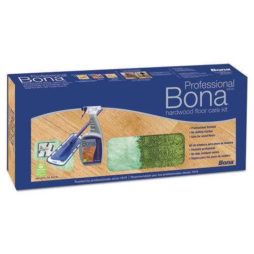 Bona® wholesale. Hardwood Floor Care Kit, 15" Head, 52" Handle, Blue. HSD Wholesale: Janitorial Supplies, Breakroom Supplies, Office Supplies.