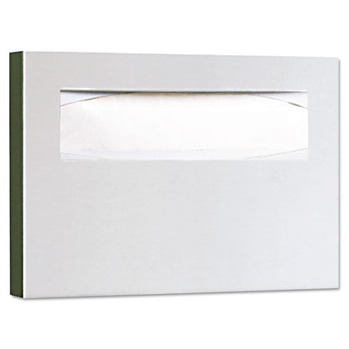 Bobrick wholesale. Stainless Steel Toilet Seat Cover Dispenser, Classicseries, 15.75 X 2 X 11, Satin Finish. HSD Wholesale: Janitorial Supplies, Breakroom Supplies, Office Supplies.