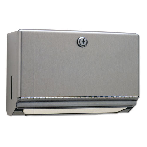 Bobrick wholesale. Surface-mounted Paper Towel Dispenser, 10.75 X 4 X 7.06, Stainless Steel. HSD Wholesale: Janitorial Supplies, Breakroom Supplies, Office Supplies.