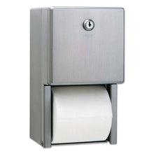 Load image into Gallery viewer, Bobrick wholesale. Stainless Steel 2-roll Tissue Dispenser, 6 1-16 X 5 15-16 X 11, Stainless Steel. HSD Wholesale: Janitorial Supplies, Breakroom Supplies, Office Supplies.