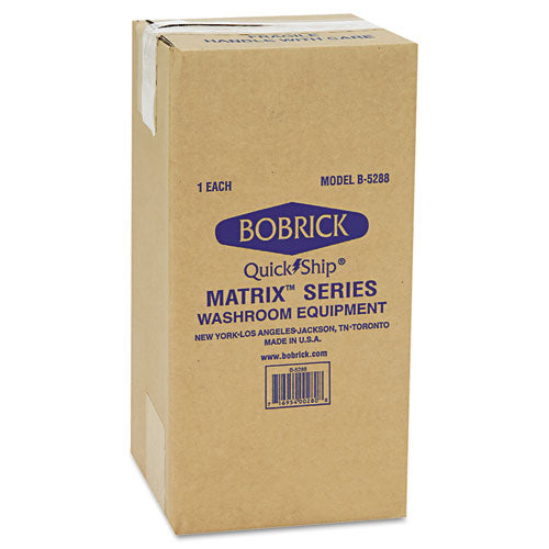 Bobrick wholesale. Matrix Series Two-roll Tissue Dispenser, 6 1-4w X 6 7-8d X 13 1-2h, Gray. HSD Wholesale: Janitorial Supplies, Breakroom Supplies, Office Supplies.
