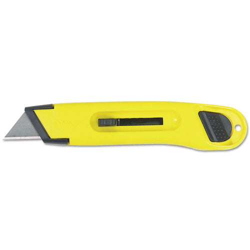 Stanley® wholesale. Stanley Plastic Light-duty Utility Knife W-retractable Blade, Yellow. HSD Wholesale: Janitorial Supplies, Breakroom Supplies, Office Supplies.