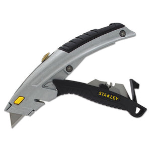 Stanley® wholesale. Stanley Curved Quick-change Utility Knife, Stainless Steel Retractable Blade, 3 Blades. HSD Wholesale: Janitorial Supplies, Breakroom Supplies, Office Supplies.