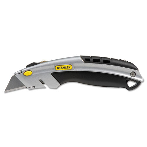 Stanley® wholesale. Stanley Curved Quick-change Utility Knife, Stainless Steel Retractable Blade, 3 Blades. HSD Wholesale: Janitorial Supplies, Breakroom Supplies, Office Supplies.